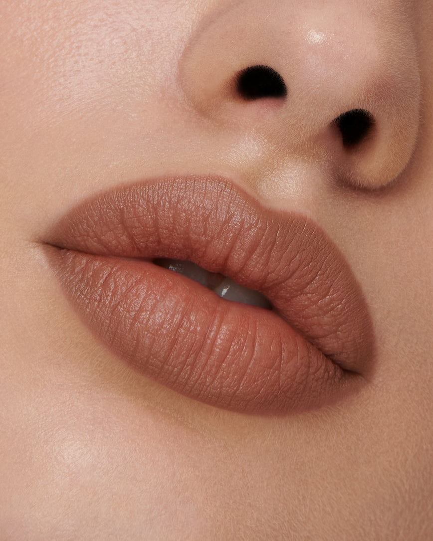 image2 Extreme close up of model's lips, wearing the 0N Sculpt and Shade Lip Pencil