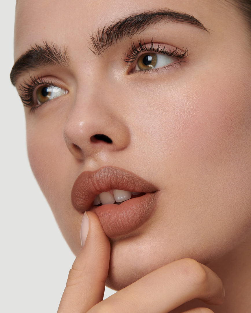 image1 Portrait close-up of model wearing 0N Sculpt and Shade Lip Pencil 