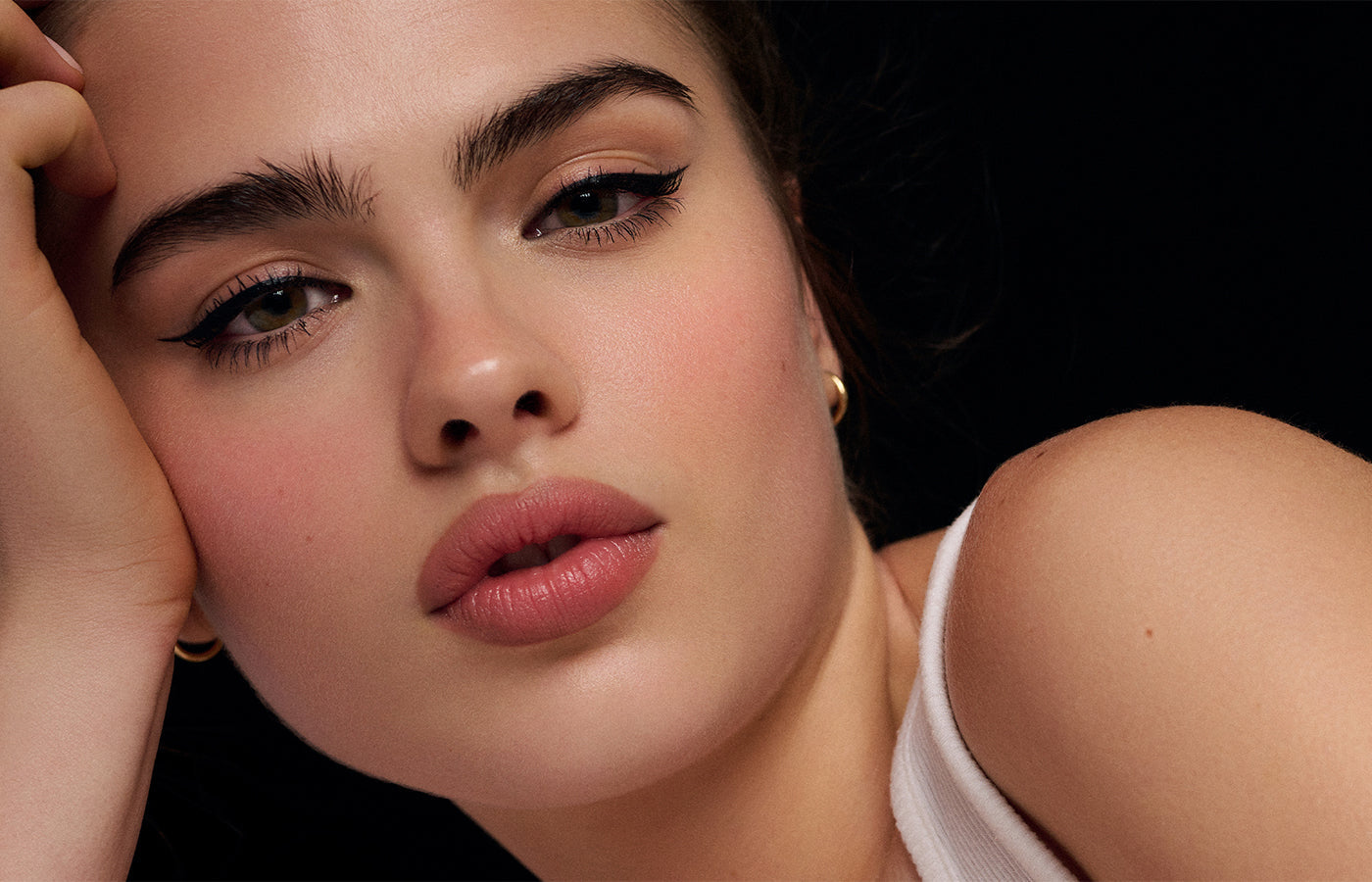 Model wearing Kitten Flick Liquid Eyeliner