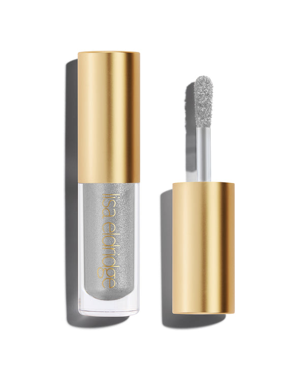 block Aria Liquid Lurex on a white background with doe foot showing