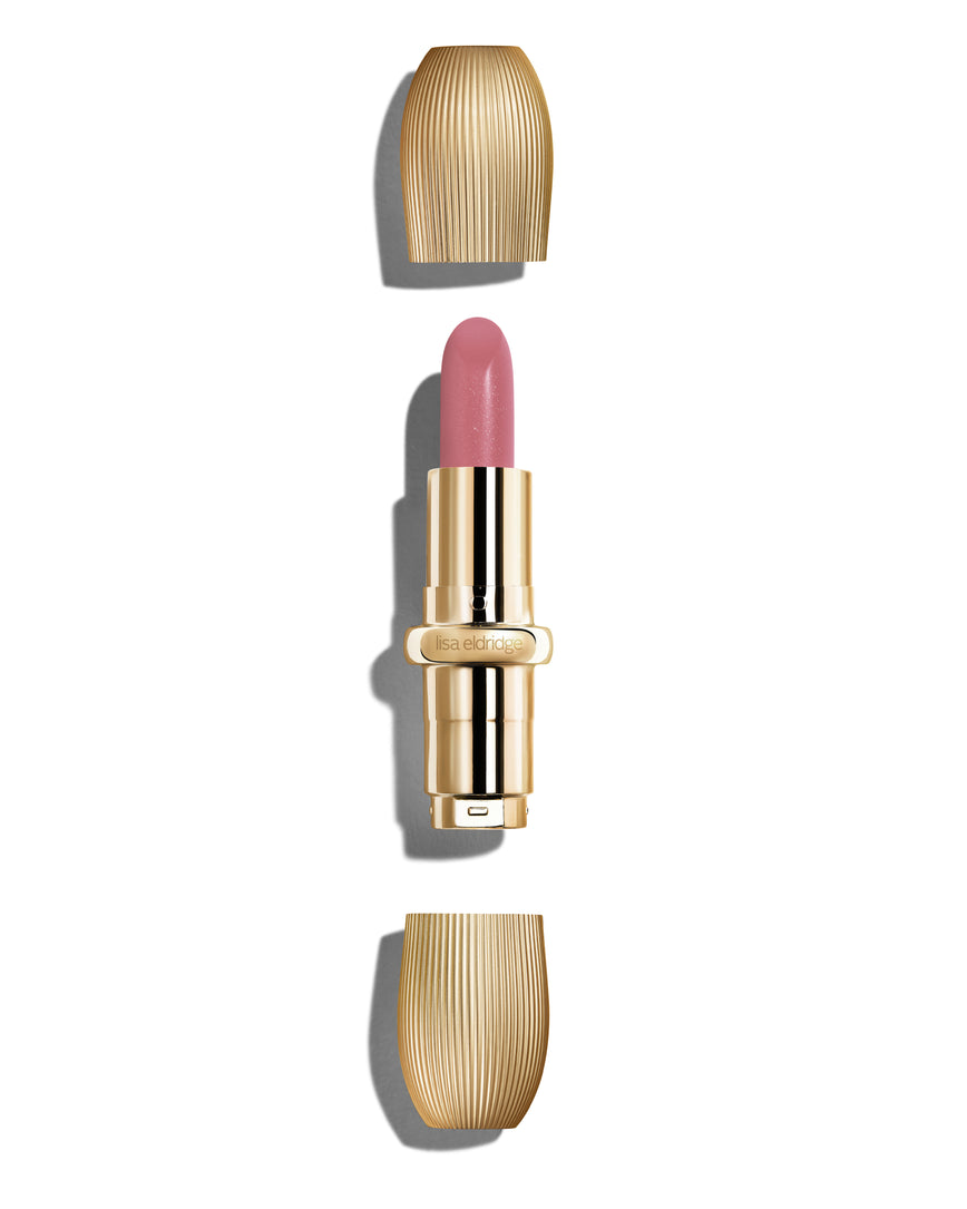 Dreamy Damask lipstick refill with gold casing on a white background