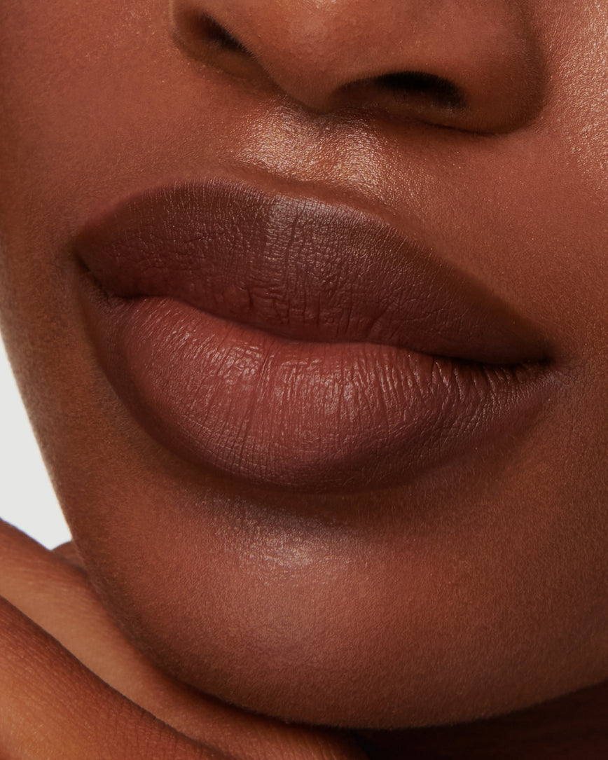 Extreme close up of model's lips, wearing the 3N Sculpt and Shade Lip Pencil