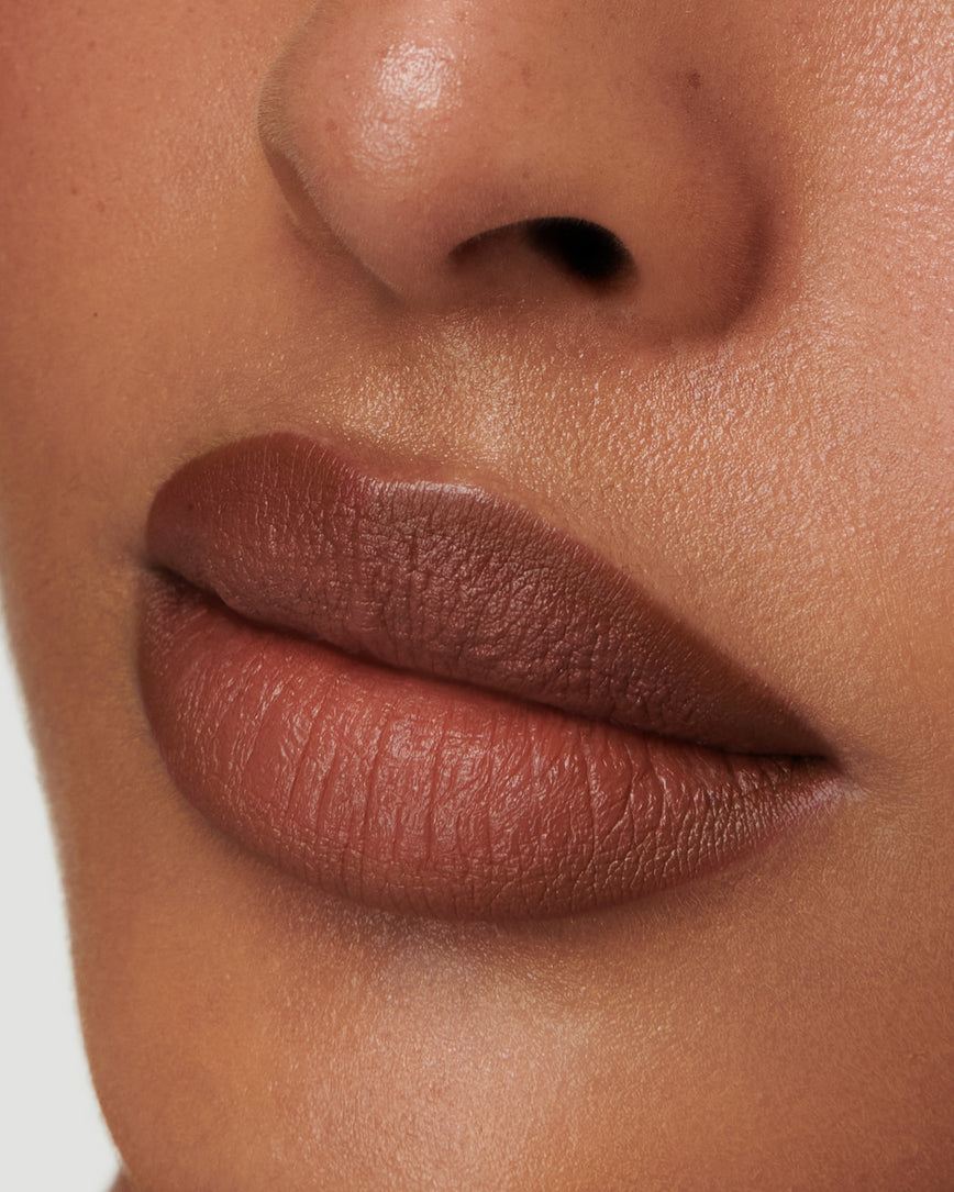 Extreme close up of model's lips, wearing the 3W Sculpt and Shade Lip Pencil