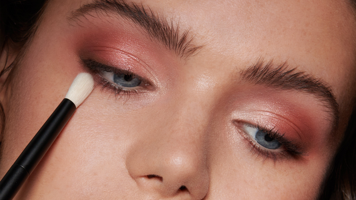 A model using the Lisa Eldridge eye palette